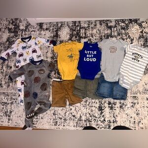 Baby Boy Clothing Set with Various Prints Bundle